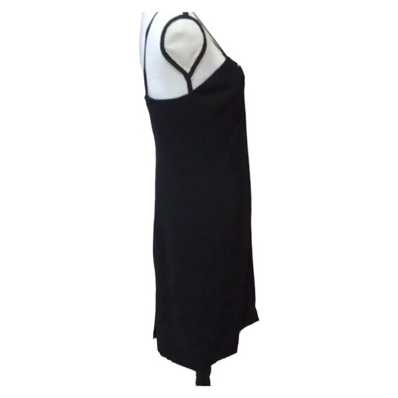 Whimsical Elegance Black Dress Size 6 Evening Sleek Modern Minimalist Chic - Picture 5 of 8